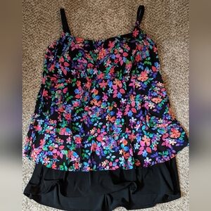 St. Johns Bay Skirted Swimsuit. Size 16